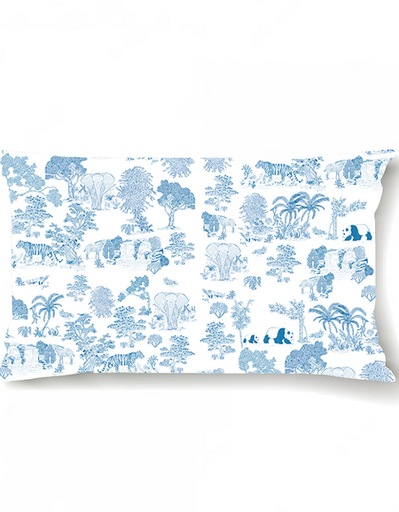 Silk Pillowcase - Animal Toile