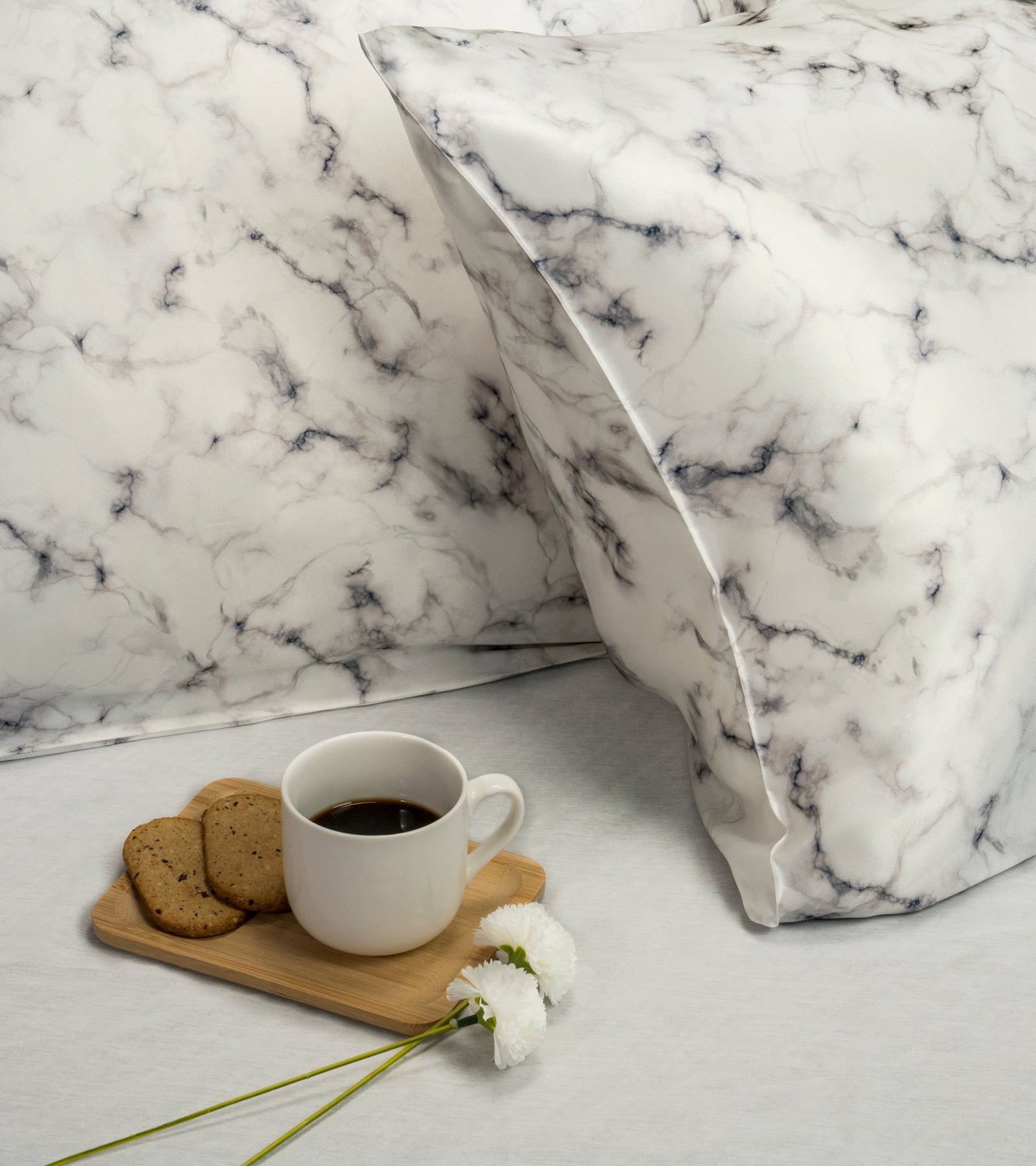 Silk Pillowcase - Grey Marble - SYLKIS