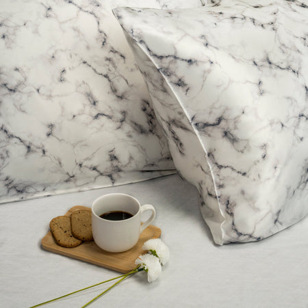 Silk Pillowcase - Grey Marble - SYLKIS